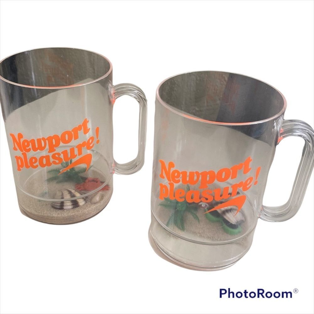 Vintage Newport Pleasure Beach Advertising Large Clear Plastic Set